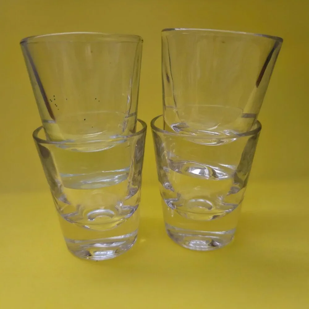 Set of 4 Vintage Clear Shot Glasses